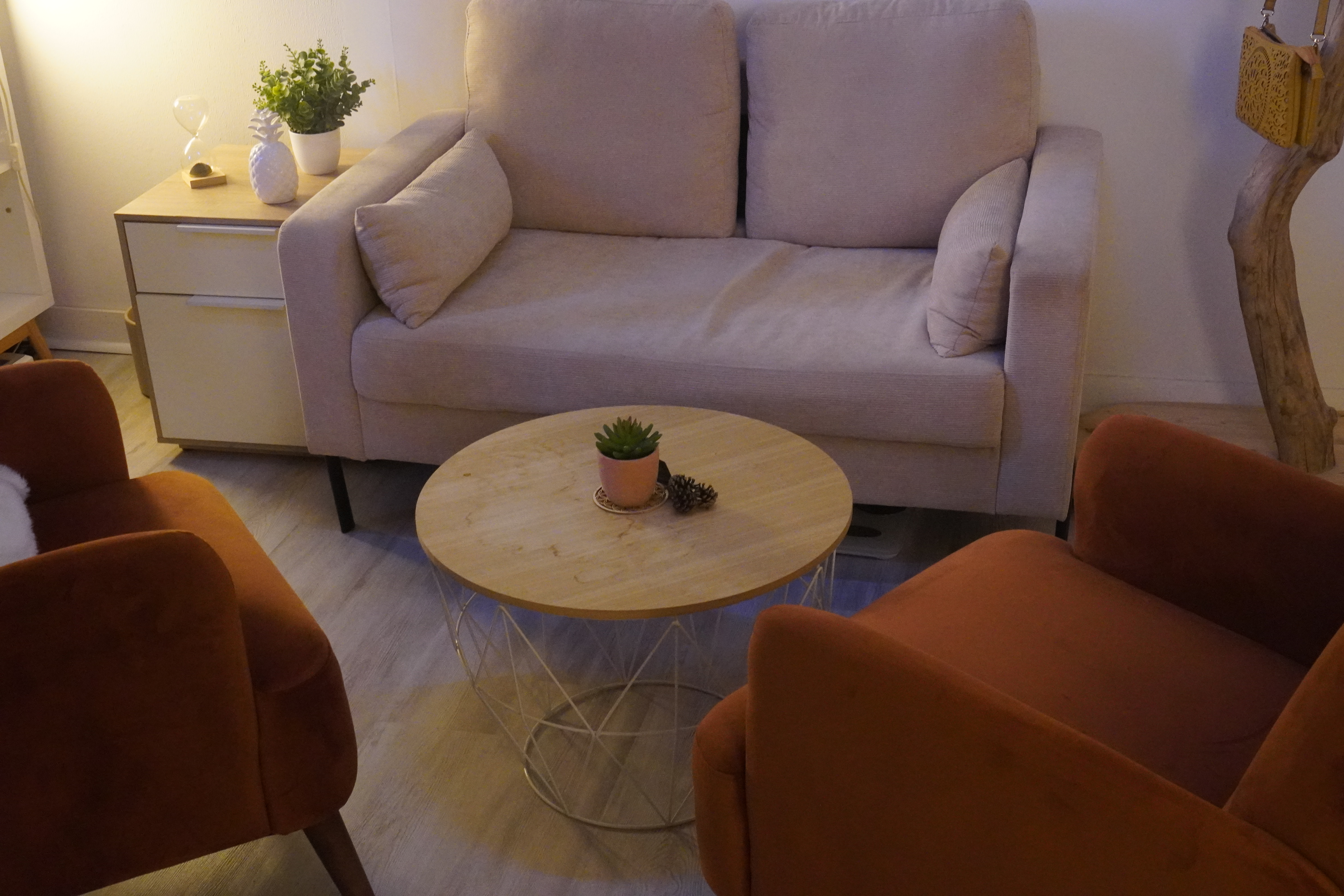 Table de massage du studio Solaya